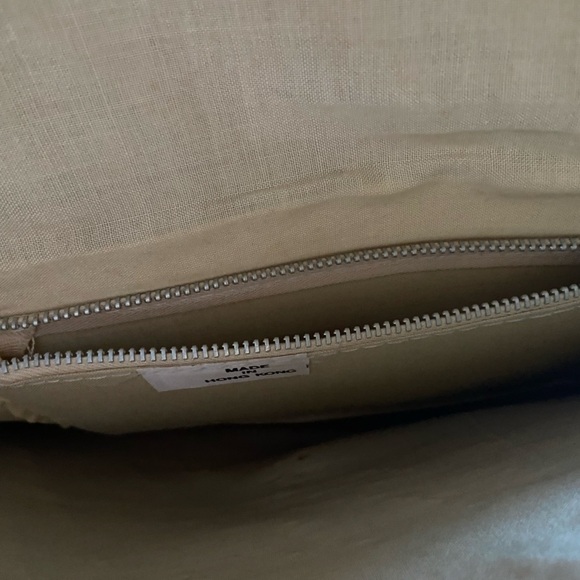 Woven Straw/Jute Multicolored Stripped Bi-Fold Clutch Bag Hong Kong Vintage boho - Picture 5 of 7